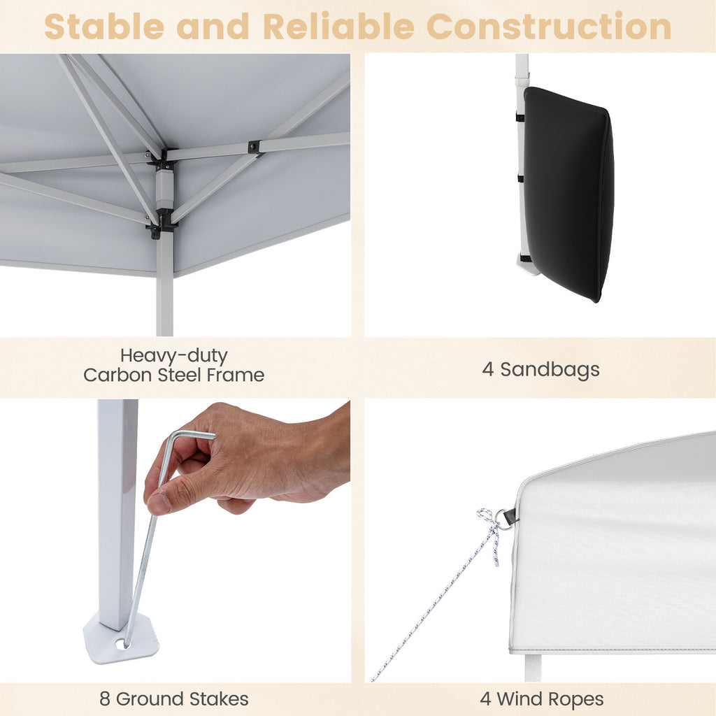 10 X FT Pop up Canopy Tent Outdoor Patio Commercial Sunshade Shelter