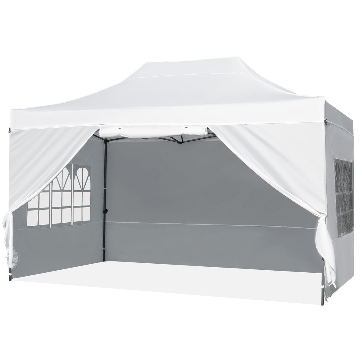 10 x 14 FT Pop Up Canopy Tent with Sidewalls - White