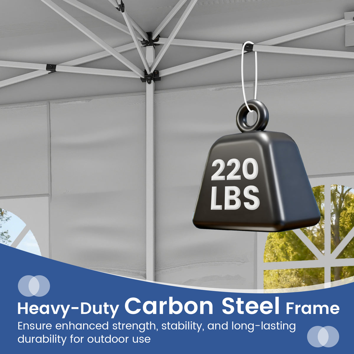 10 x 20 Feet Pop-Up Canopy Tent with 6 Sidewalls - Gray