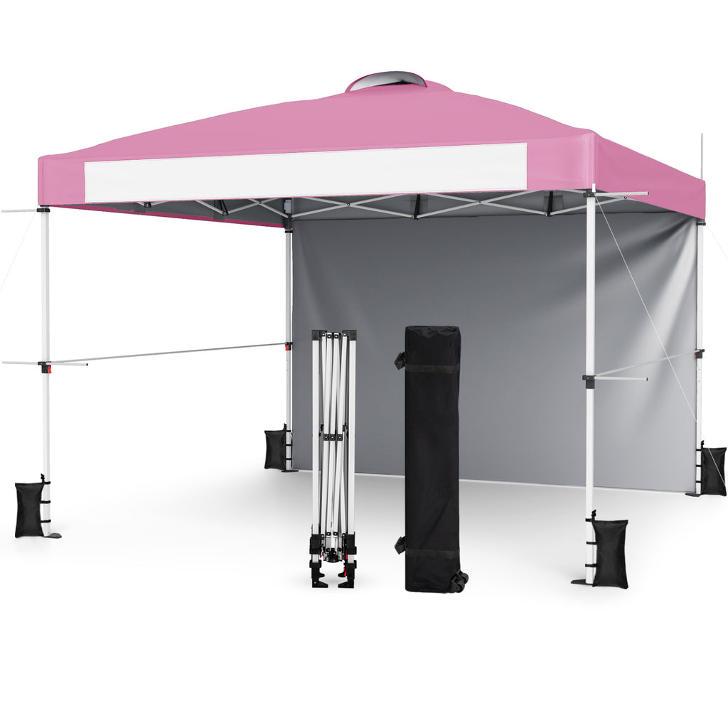 10 x 10 Feet Pop-up Canopy with Roller Bag - Pink