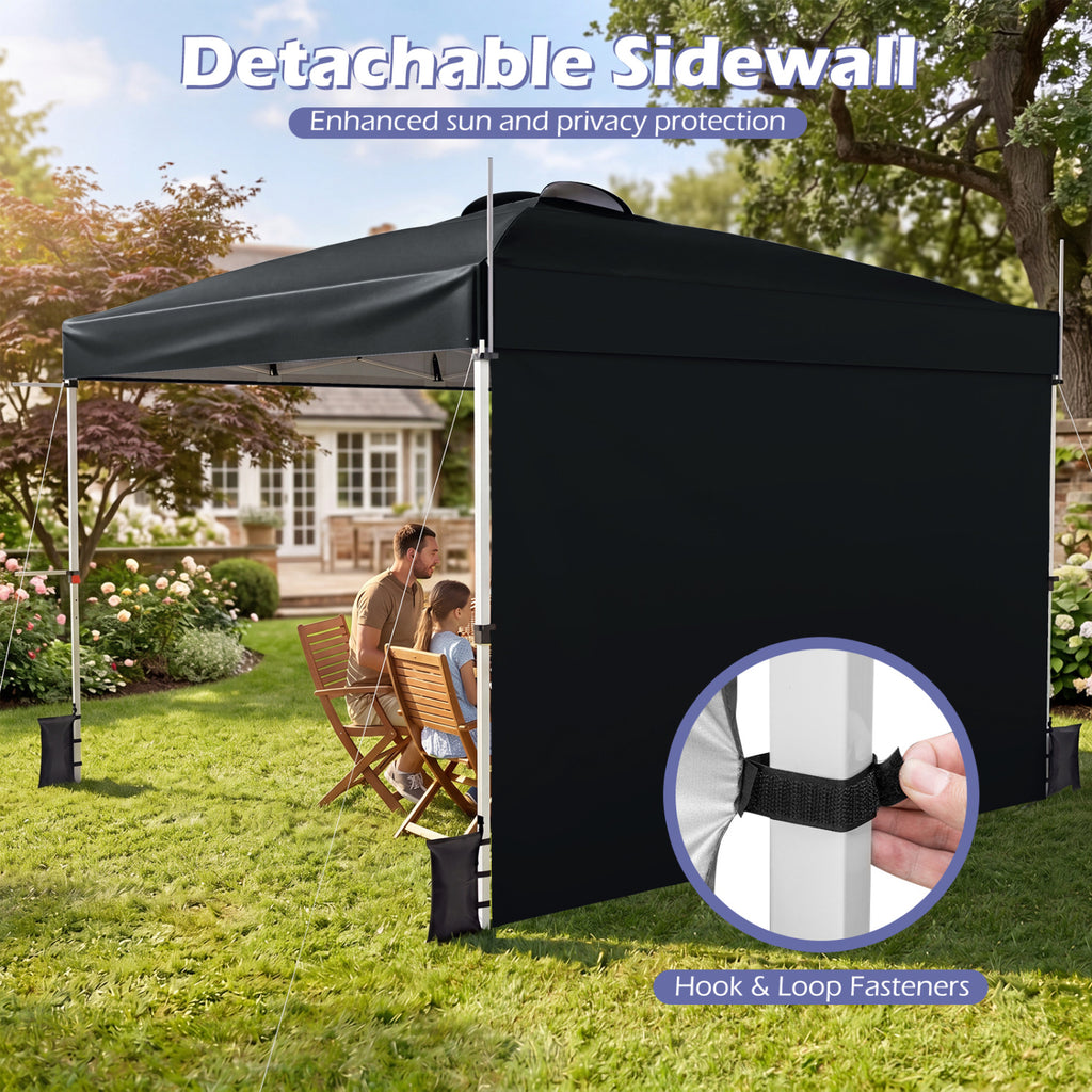 10x10 Pop-Up Canopy with Roller Bag - Black