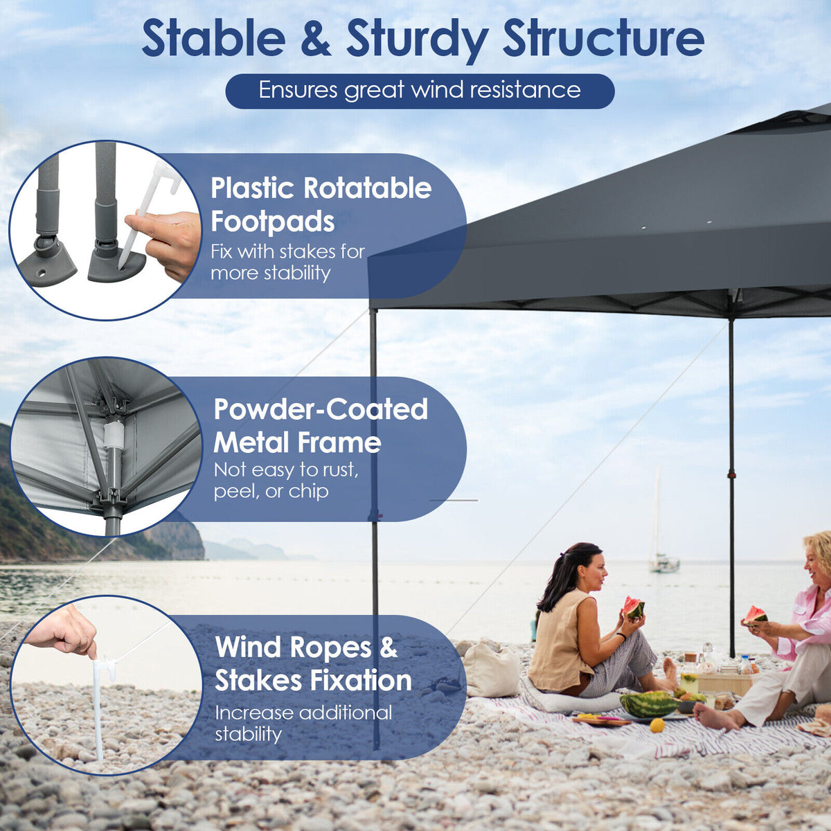 10 x Feet Foldable Outdoor Instant Pop-up Canopy with Carry Bag