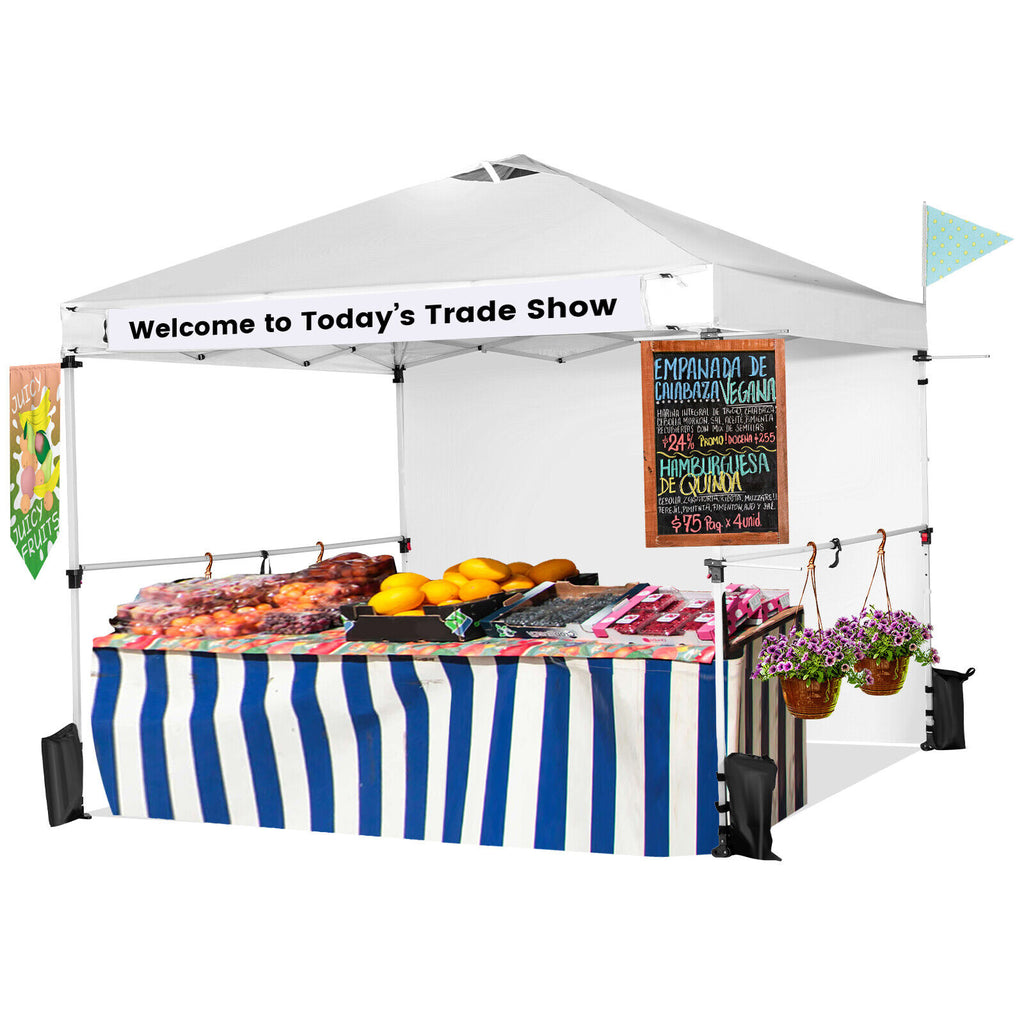 10x10 Pop-Up Canopy with Roller Bag - Black