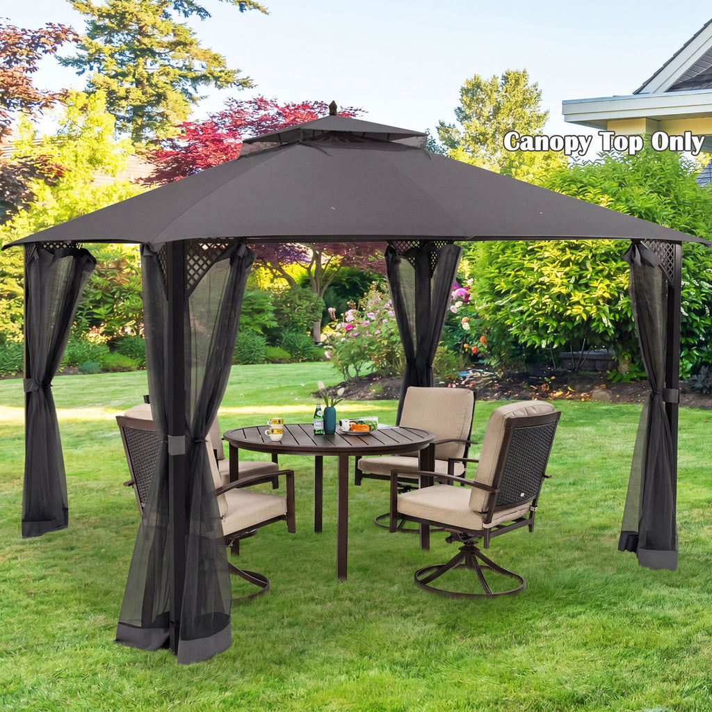 10 x 12 Feet Gazebo Replacement Top with Air Vent and Drainage Holes
