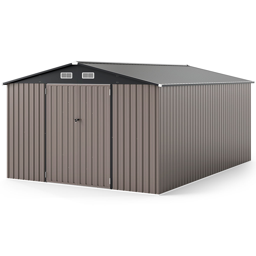 10 x 14 FT Outdoor Storage Shed with Improved Windproof Metal