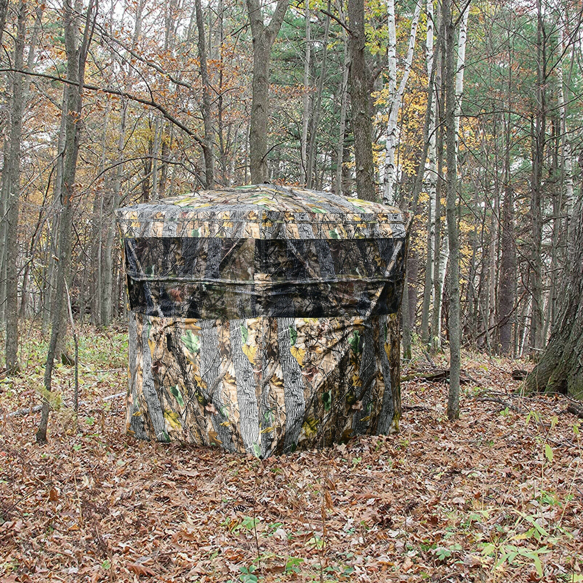 3-Person Hunting Blind Tent with Mesh Windows