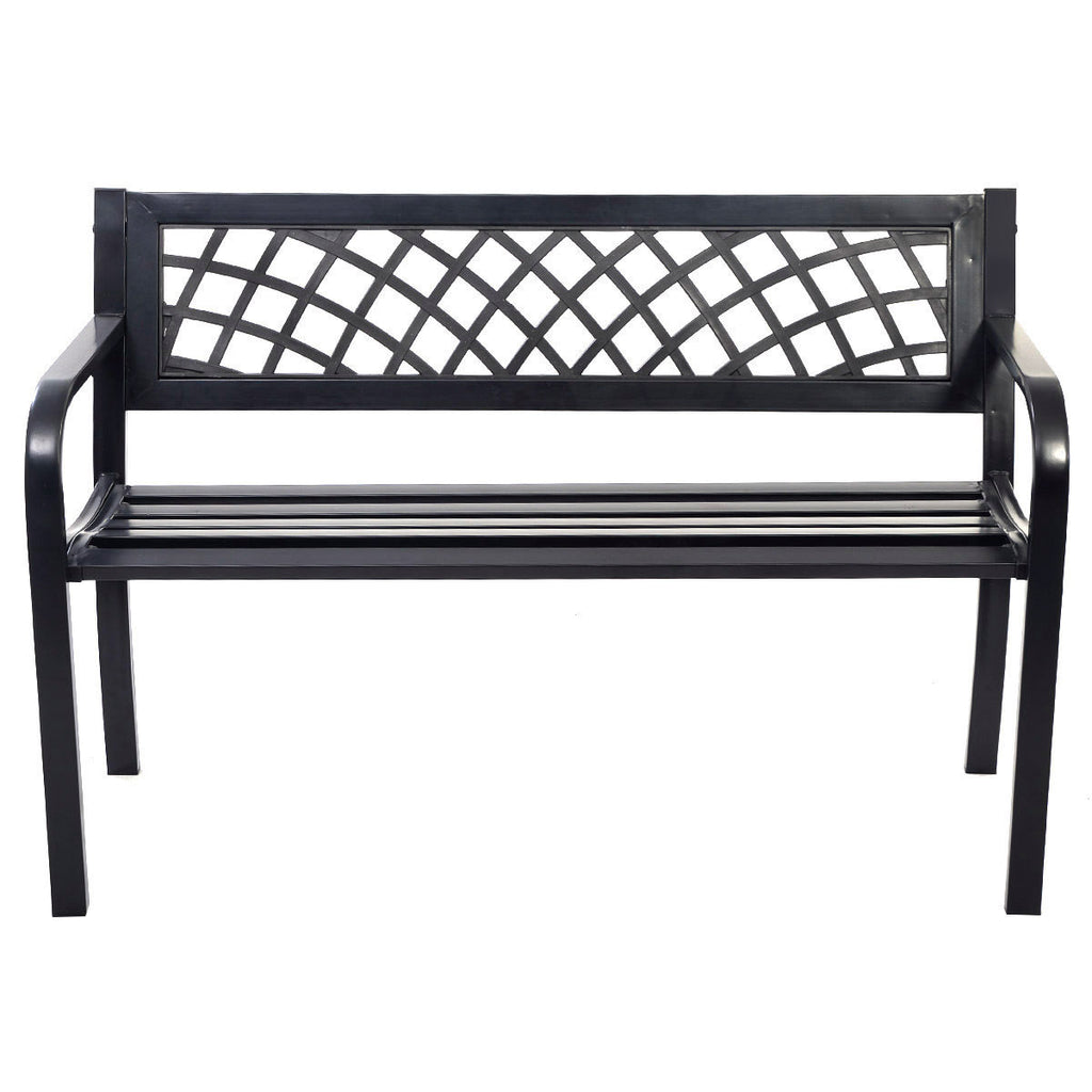 Outdoor Bench with Steel Frame - Style 1