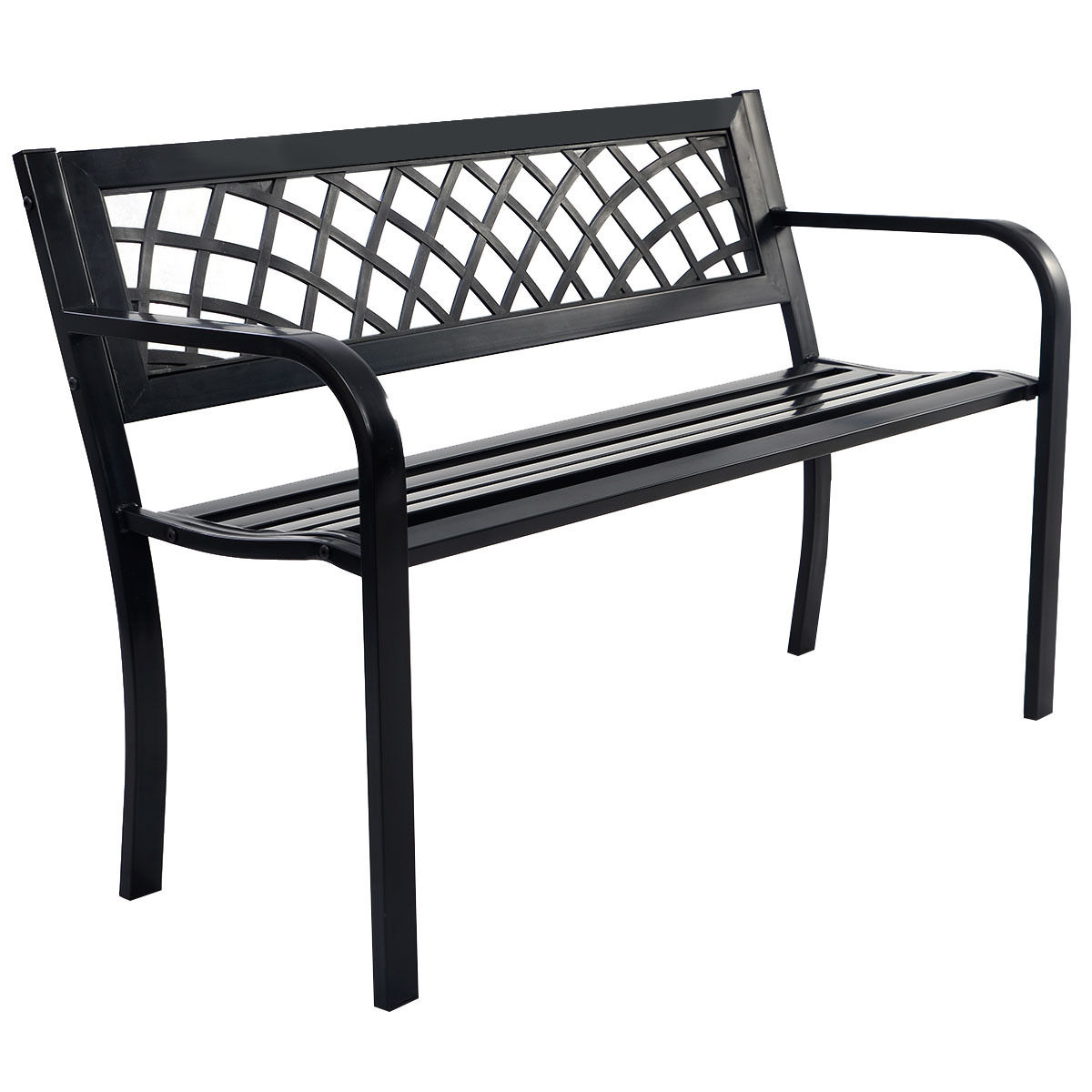 Outdoor Bench Metal Loveseat Patio for 2-3-Person