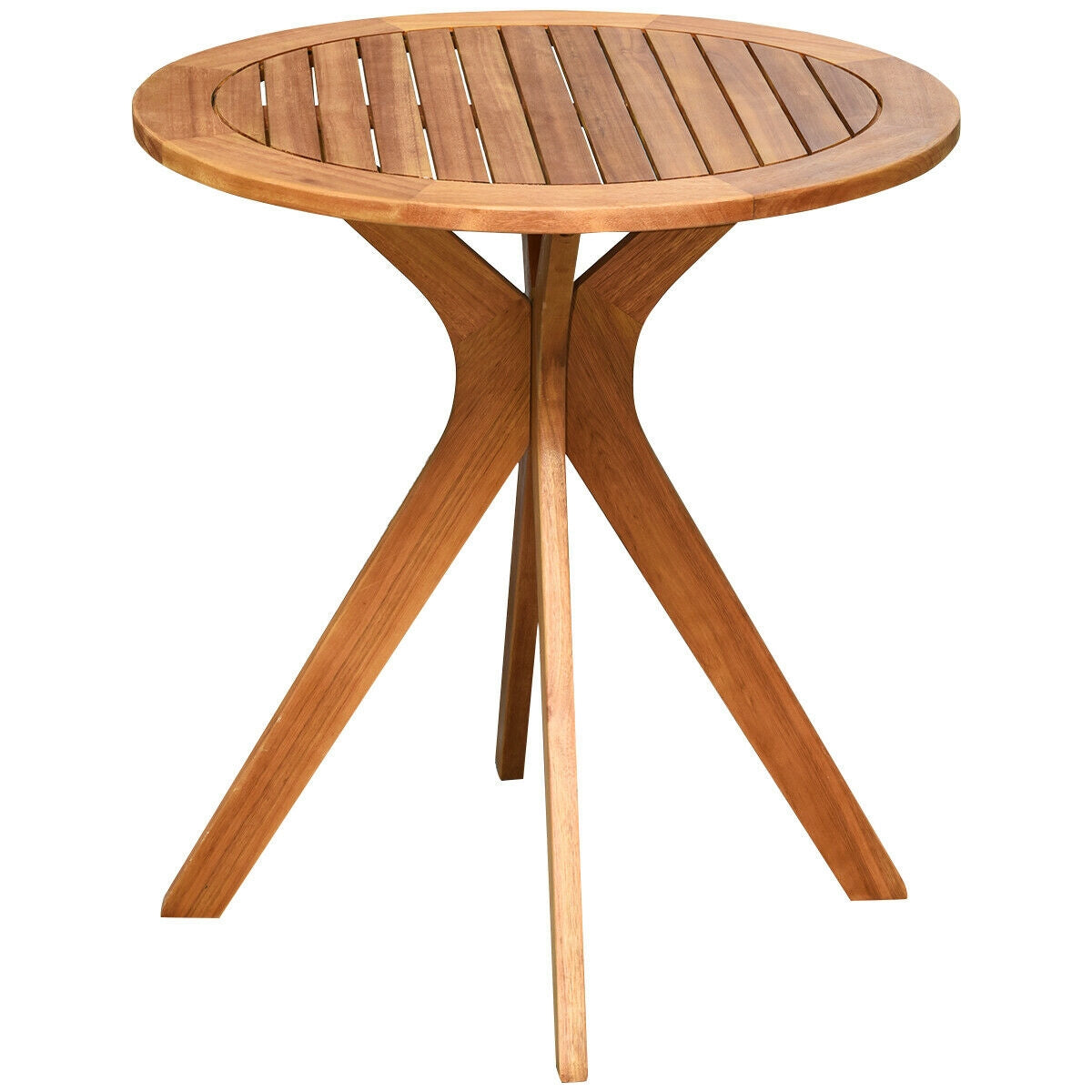 27" Round Eucalyptus Wood Bistro Table