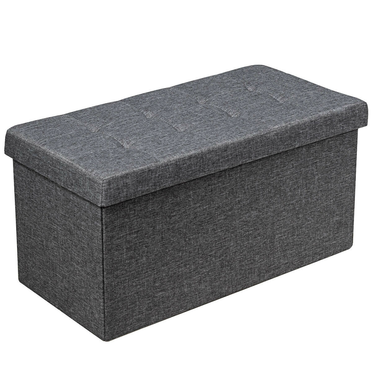 31.5" Storage Ottoman Footrest with Removable Bin - Dark Gray