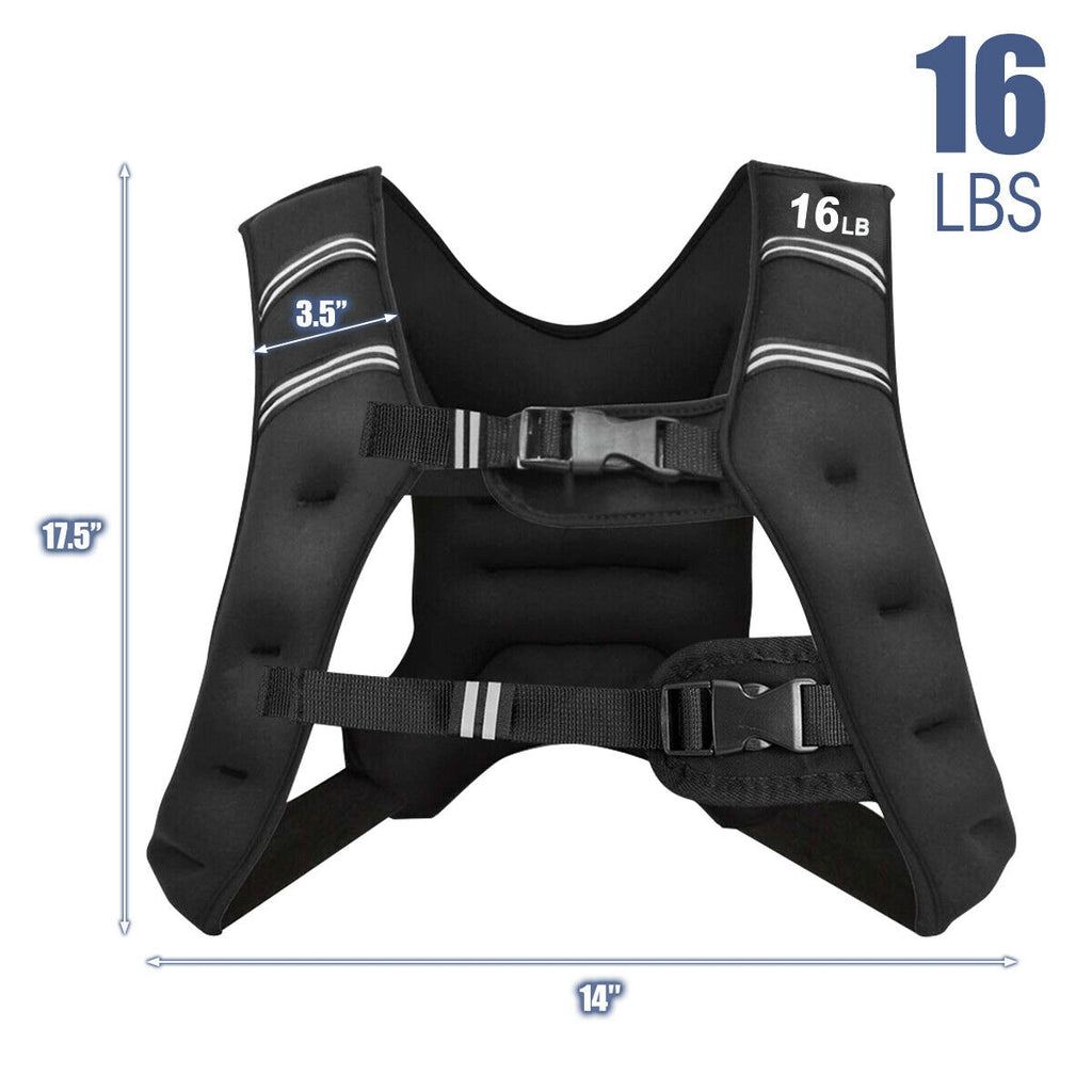 Training Weight Vest 16 lbs Workout Equipment with Adjustable Buckles & Mesh Bag