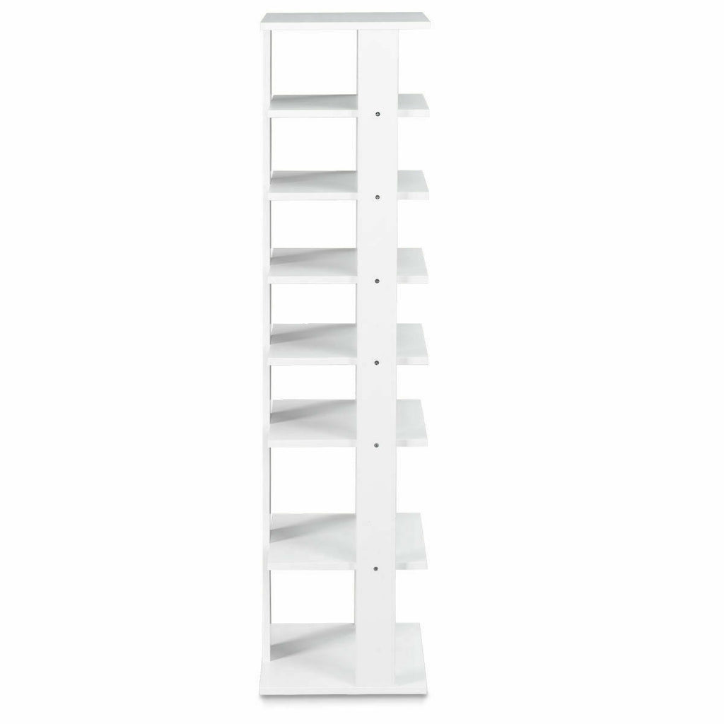 7-Tiers Vertical Wooden Space Saving Shoe Rack for Front Door