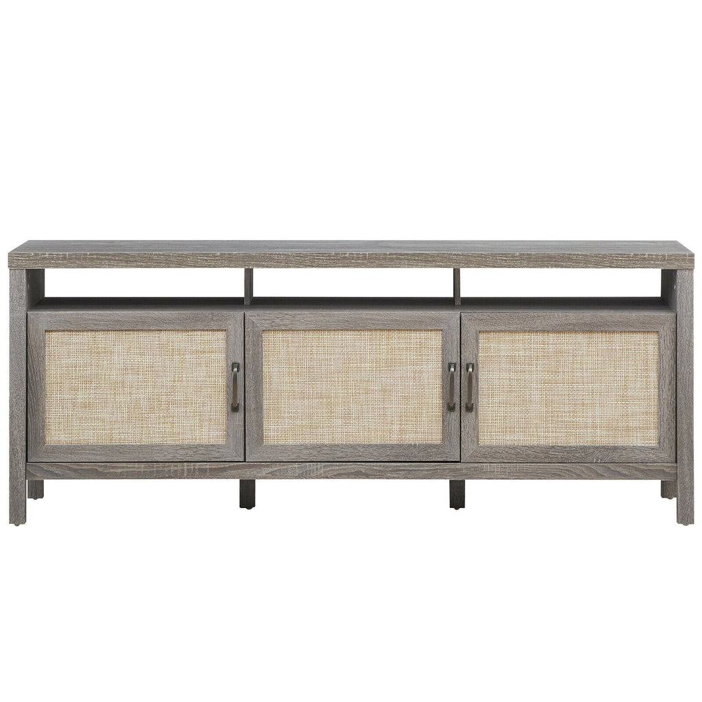 TV Stand for 65 Inch TVs with Storage Cabinets - Gray