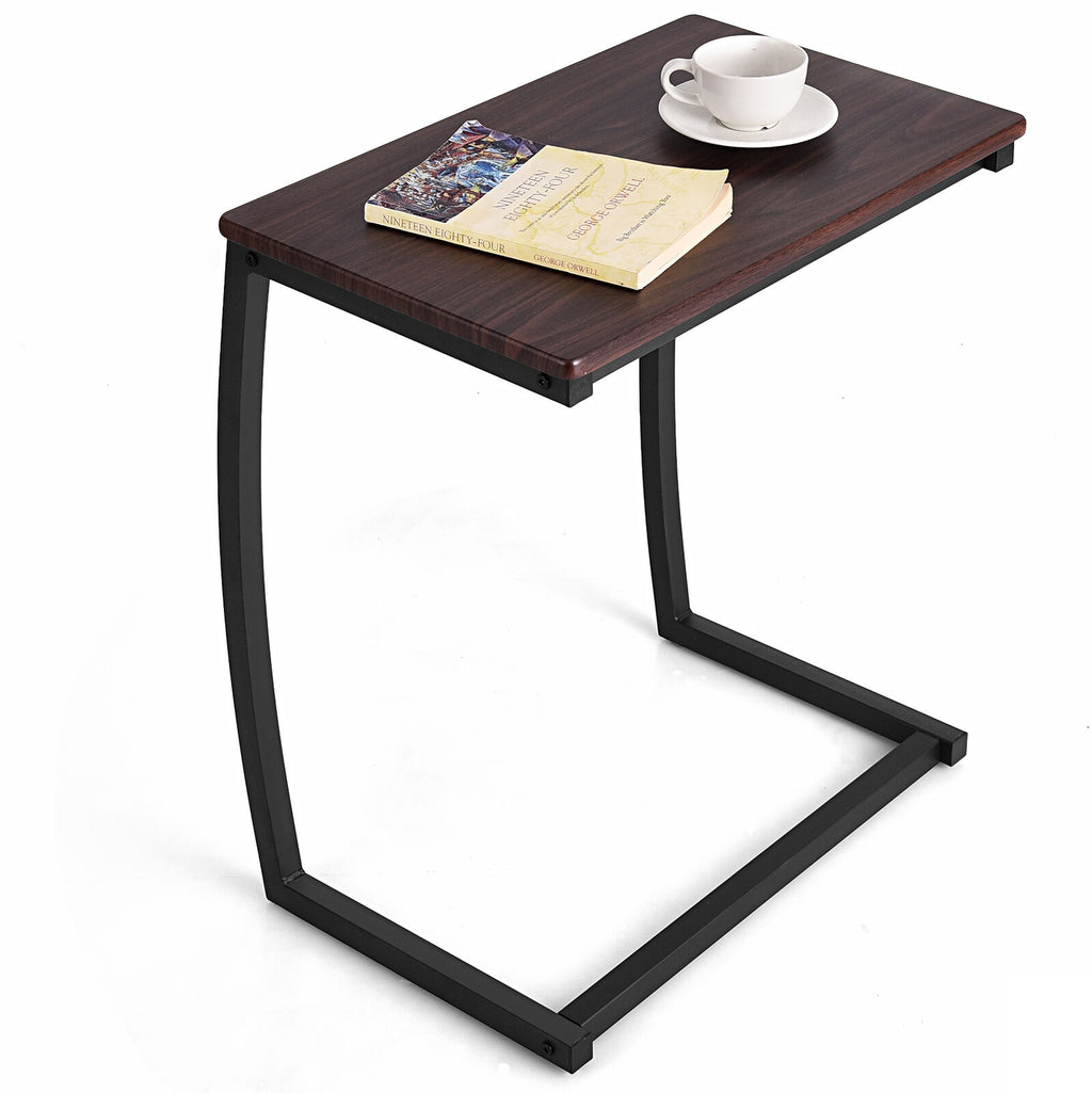 C-Shaped Sofa Side Table - Coffee