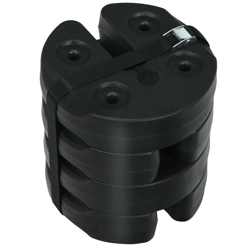 Set of 4 Canopy Weights 20lbs Weight Plate Kit with No-Pinch Design