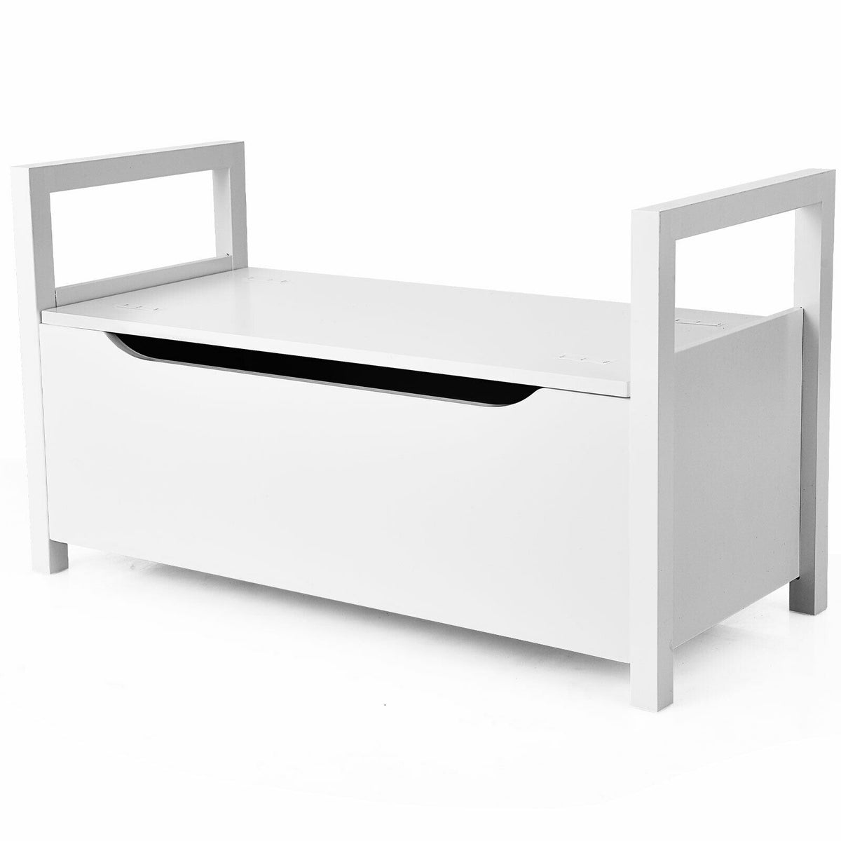 34.5 x 15.5 19.5 Inch Shoe Storage Bench with Cushion Seat