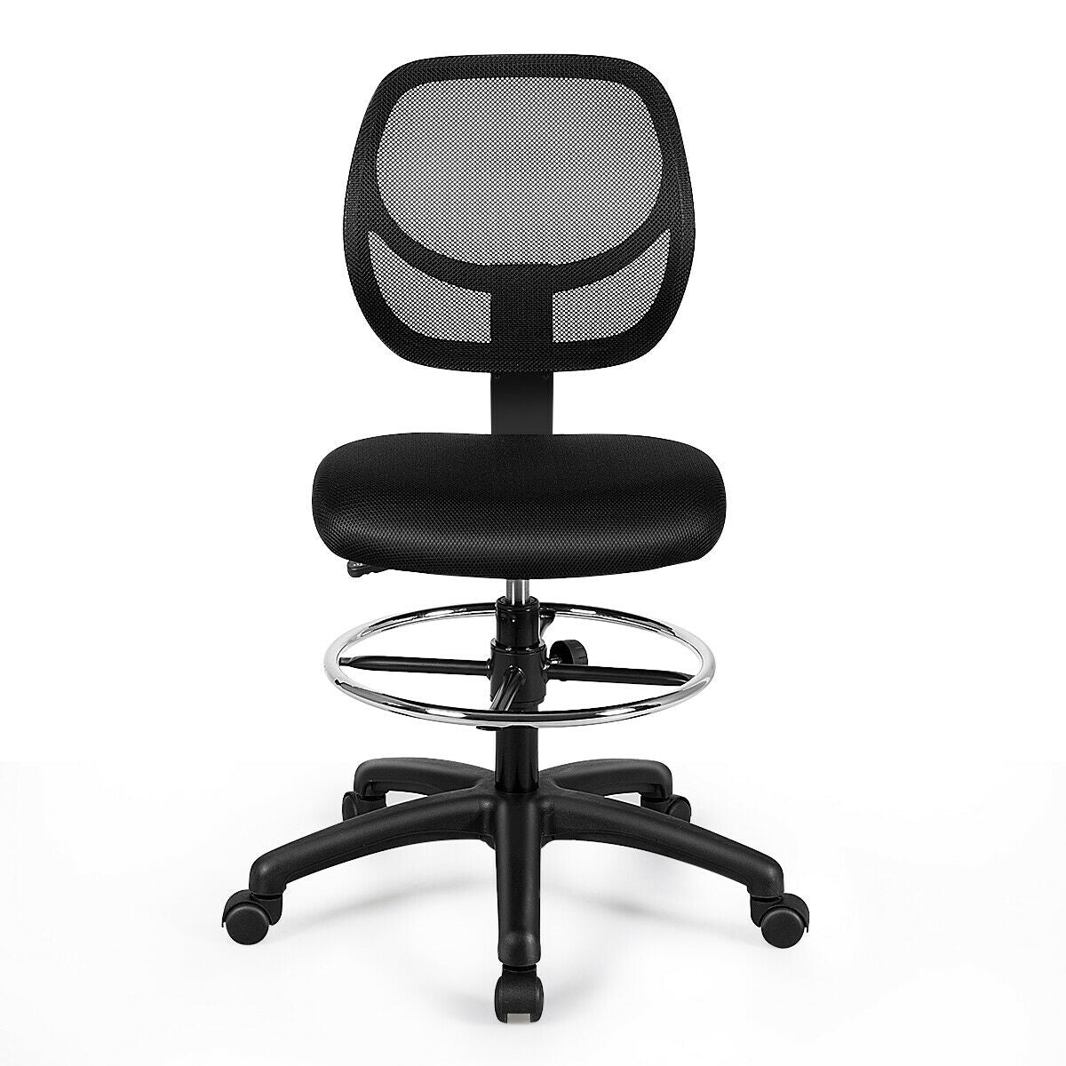 Adjustable Height Mesh Drafting Office Chair – Simple