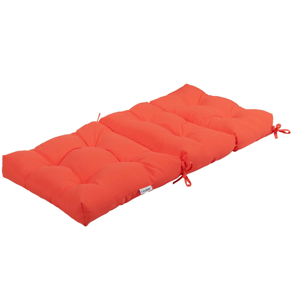 Tufted High Back Patio Chair Cushion - Orange
