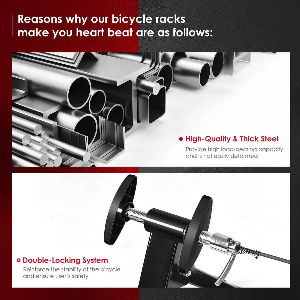 Portable Folding Bicycle Trainer Stand for 26-28 Inch Bikes