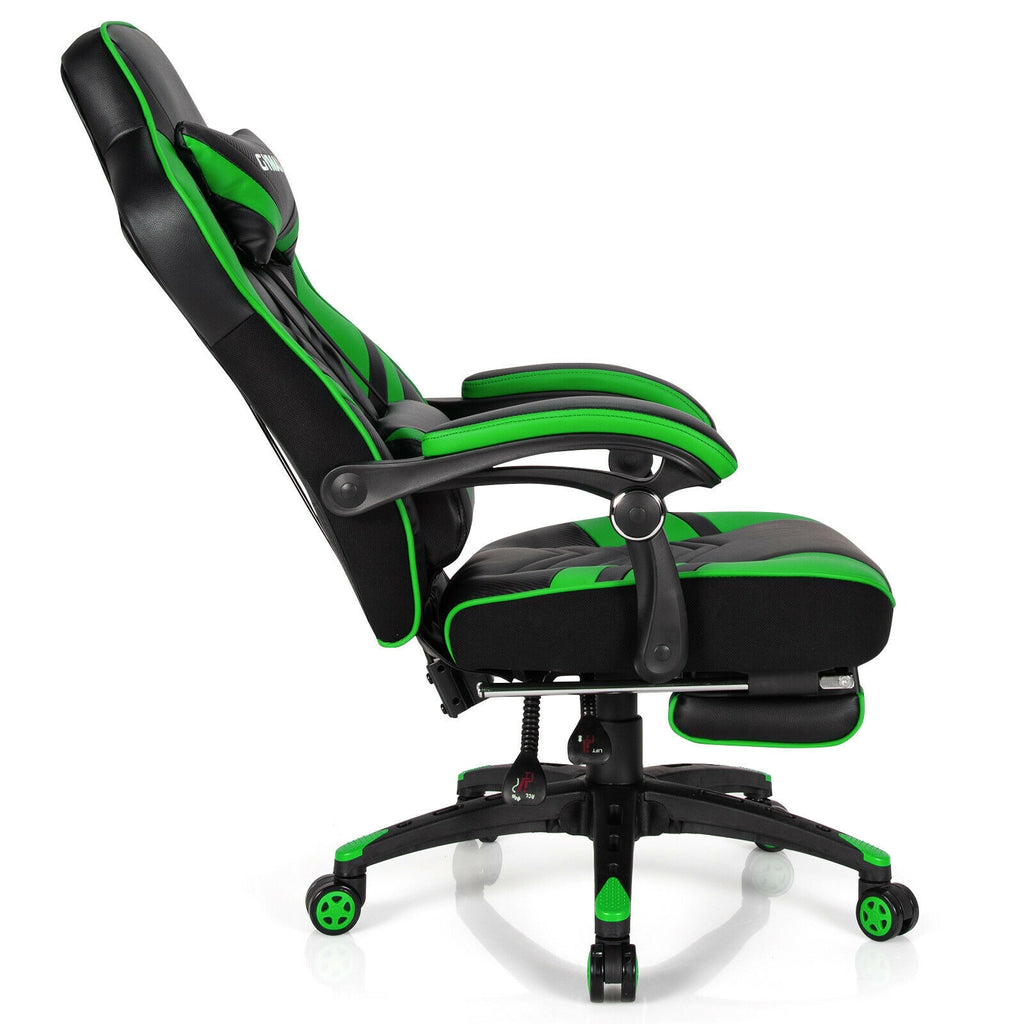 Adjustable Gaming Chair with Footrest for Home Office