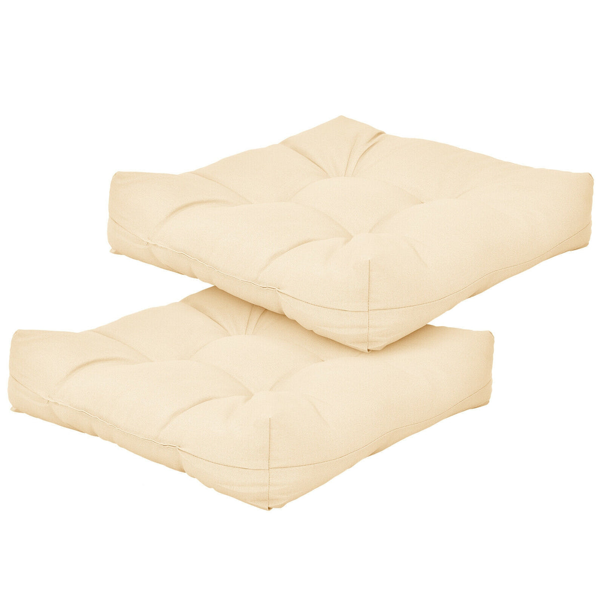 21" Patio Chair Seat Cushion Set of 2 - Beige