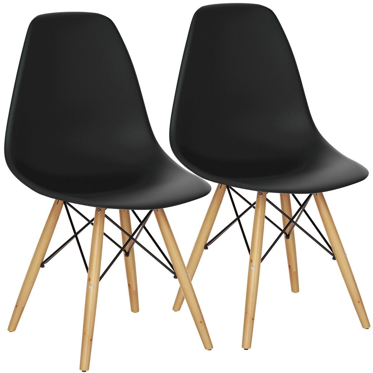 Mid-Century Dining Side Chair - Black