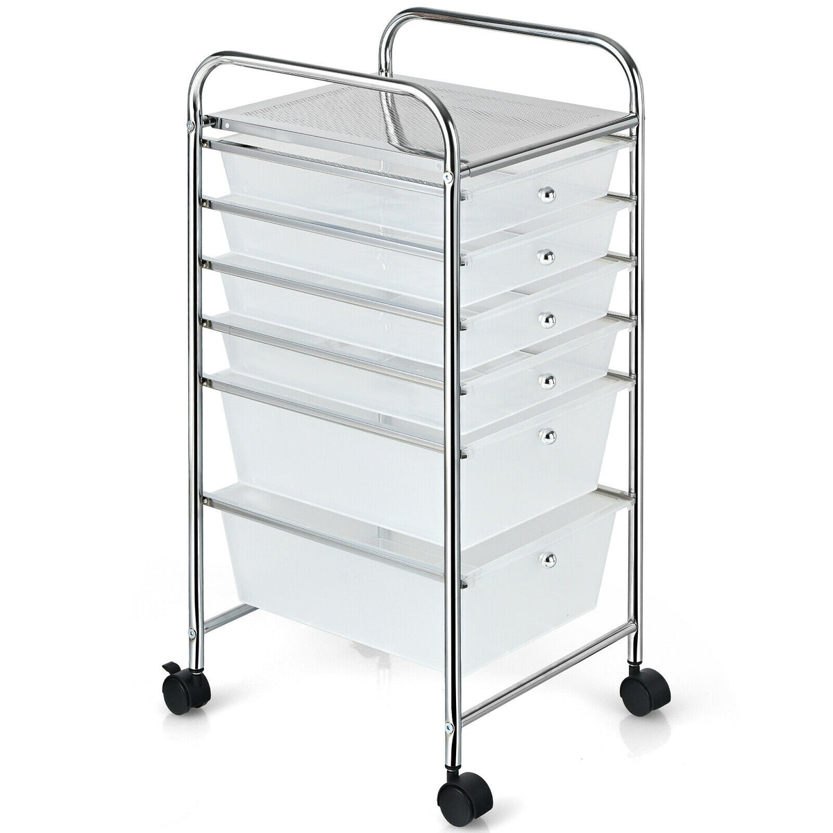 Multifunctional 6 Drawers Rolling Storage Cart Organizer