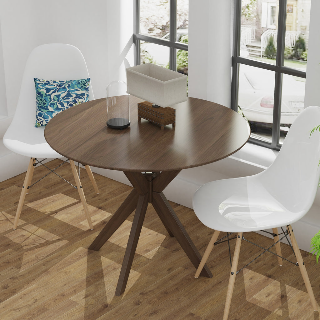 36 Inch Round Dining Table with Pedestal Base - MDF Tabletop