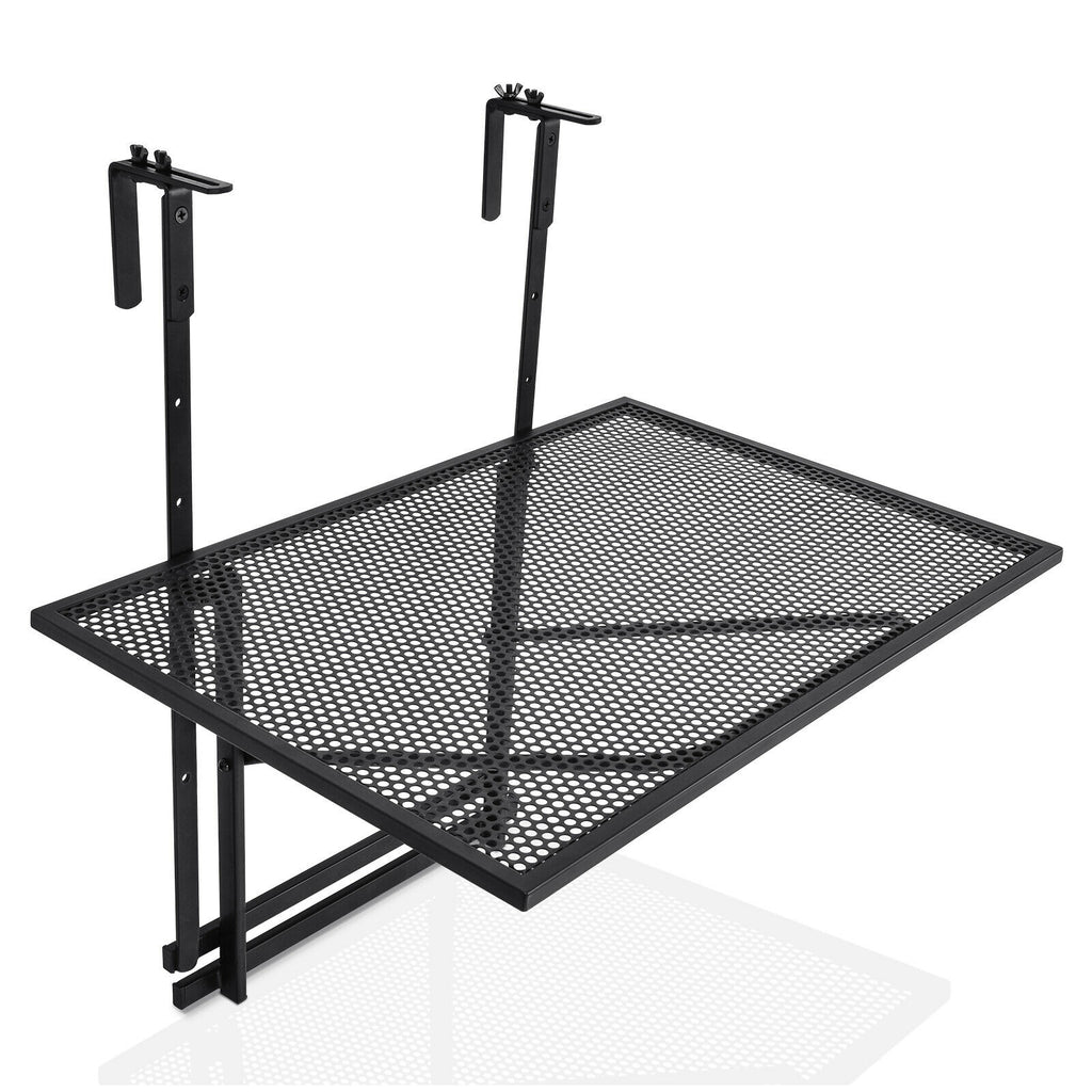 31.5" Large Metal Folding Bar Table - 5-Position Adjustable Height