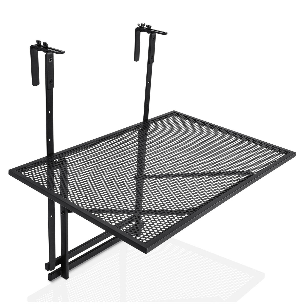 31.5" Large Metal Folding Bar Table - 5-Position Adjustable Height