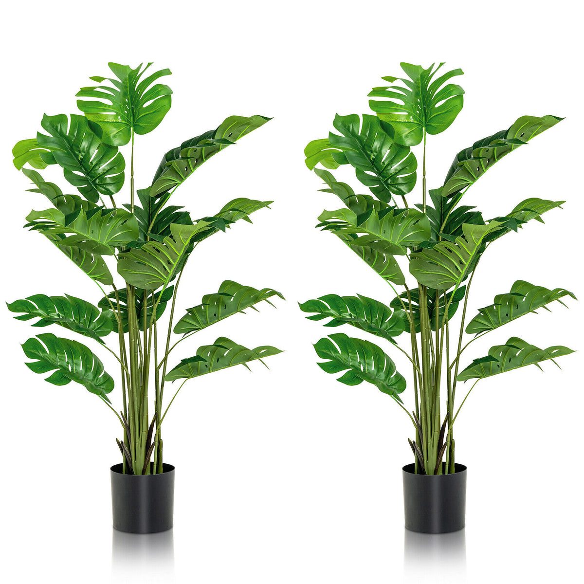 Artificial Monstera Tree - 5 Feet Faux Indoor Outdoor Plant with Realistic Leaves & DIY Assembly