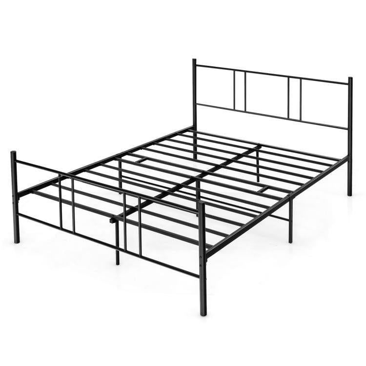 Metal Platform Bed Frame with Headboard – Full Size