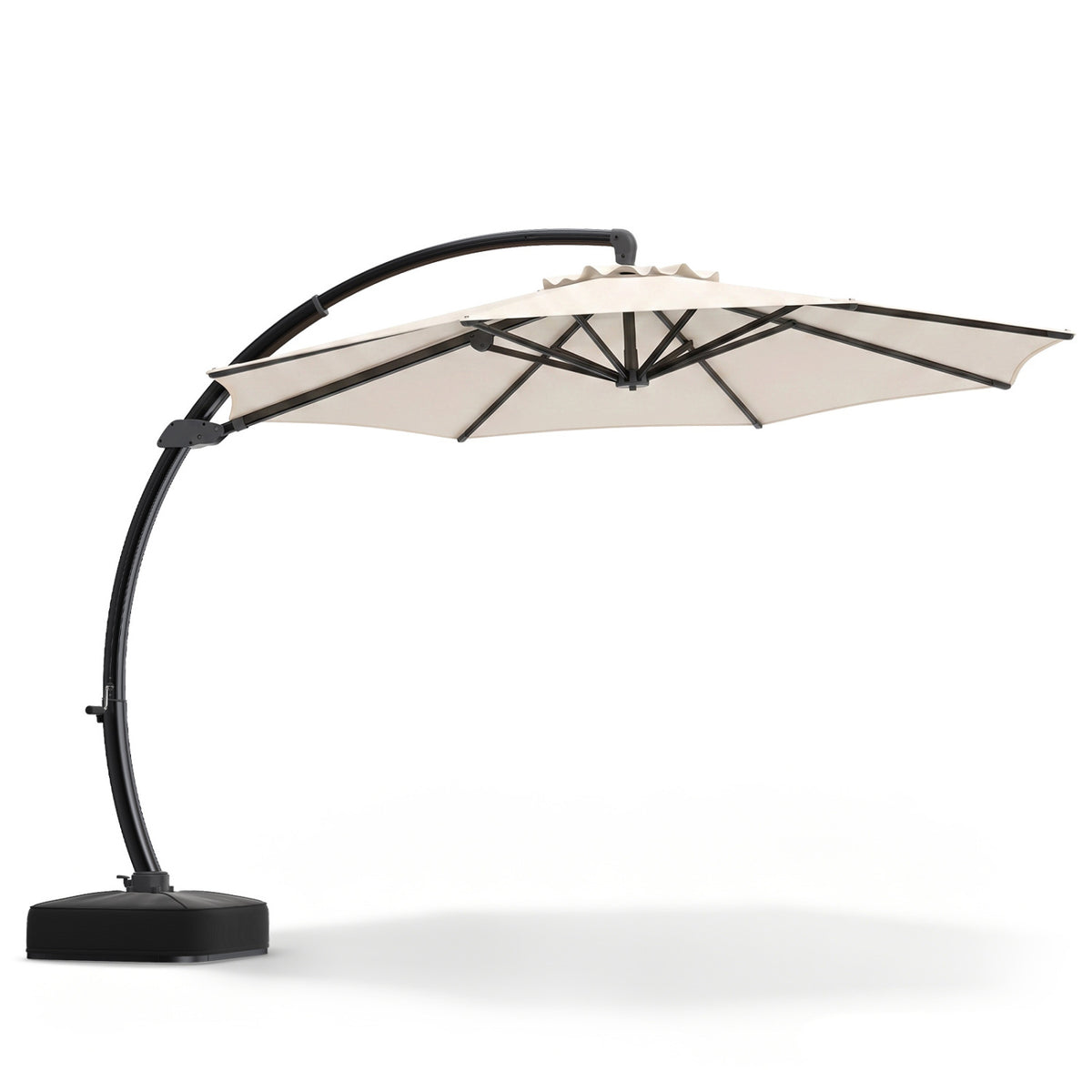 11 FT Cantilever Patio Umbrella with Base 360° Rotation and Tilt