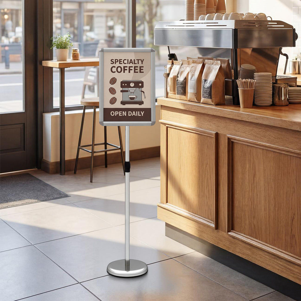 11 x 17 Inch A3 Sign Holder Stand - Silver