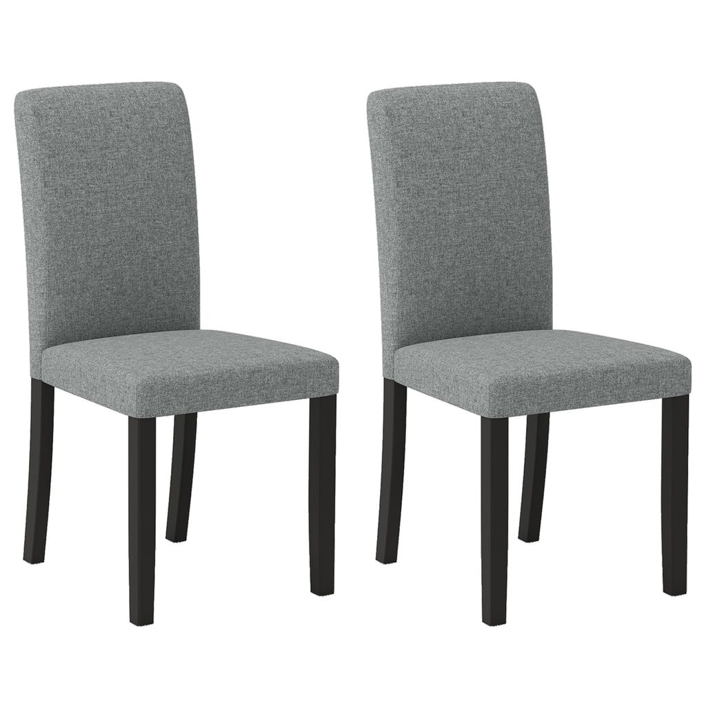 Dining Chair Set of 2 Mid-Century Modern - Gray