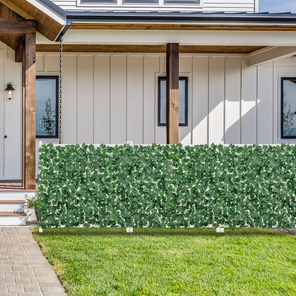 Artificial Ivy Privacy Fence 120x40 Inch Faux Leaf Hedge for Garden & Indoor Use - Foldable & Long-Lasting