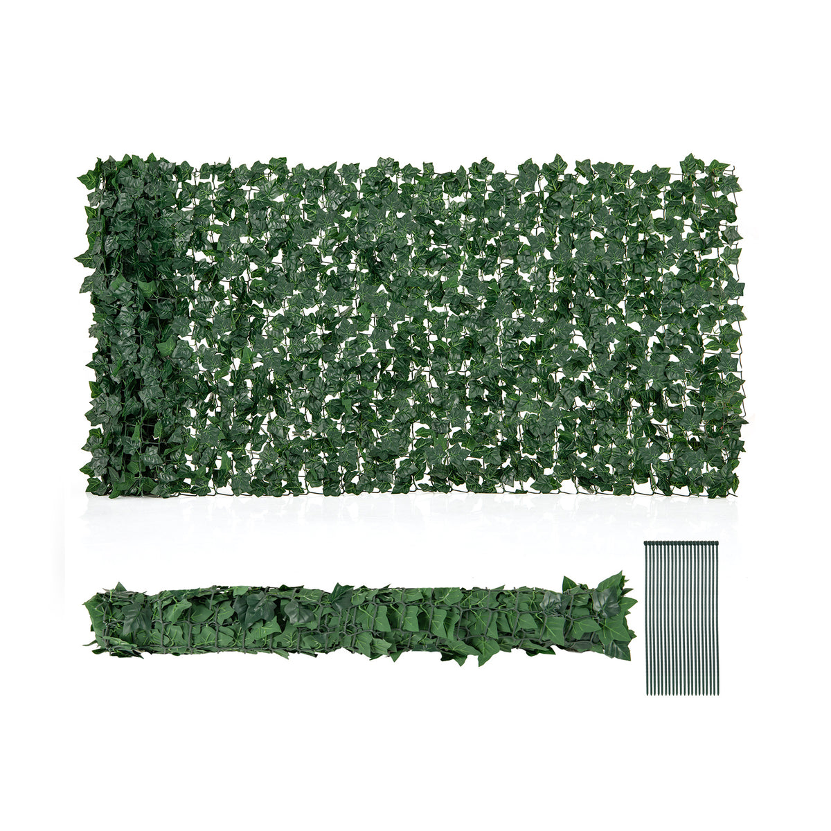 Artificial Ivy Privacy Fence 120x40 Inch Faux Leaf Hedge for Garden & Indoor Use - Foldable & Long-Lasting