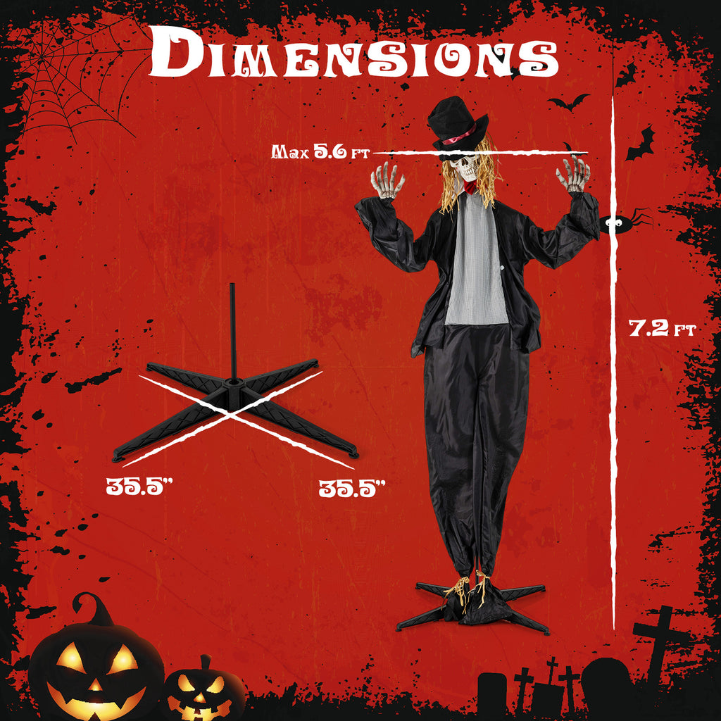 Halloween Animatronic Standing Groom 7.2 FT Haunted House Decoration - Variation of Groom