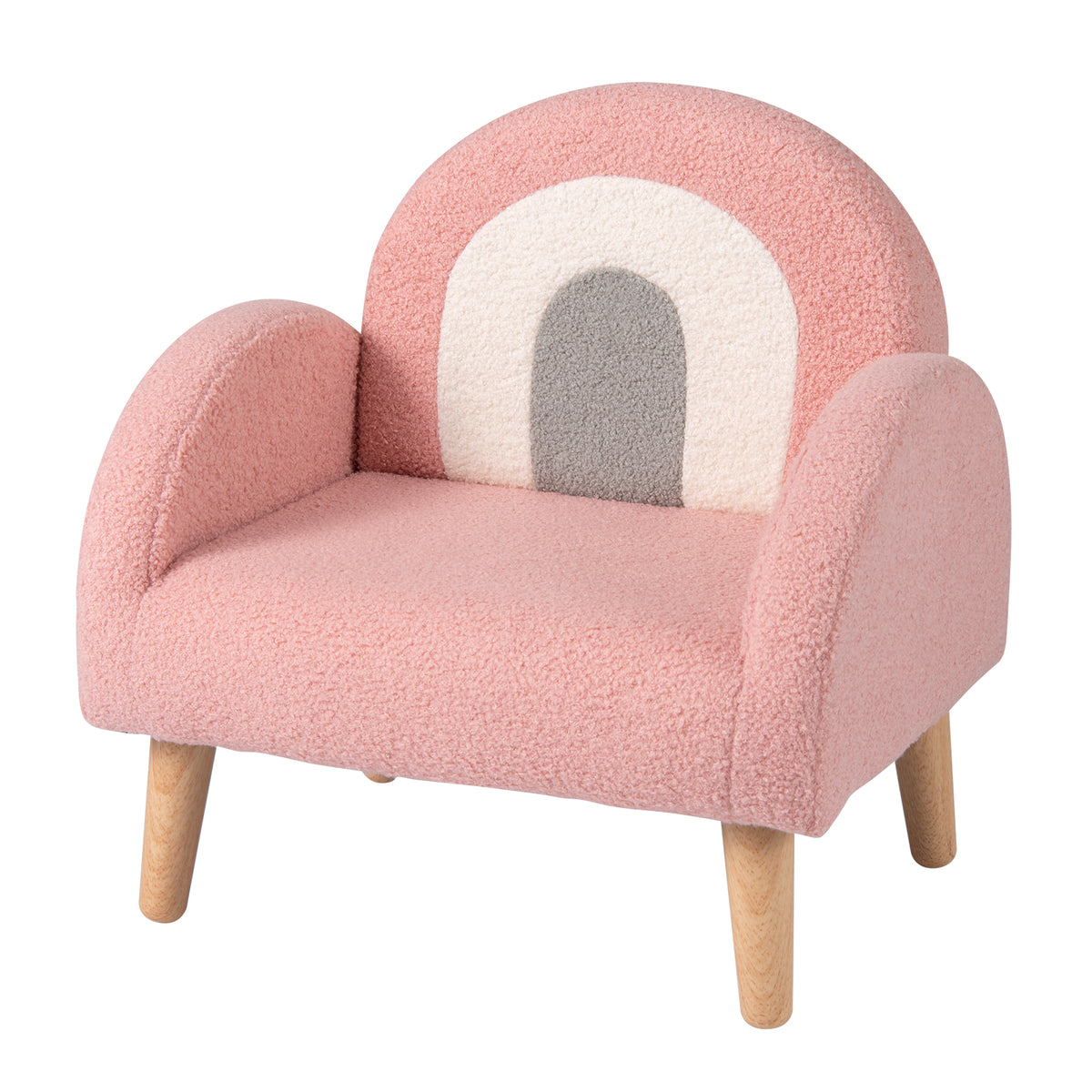 Kids Armchair Pink with Comfy Backrest & Armrests - Costway