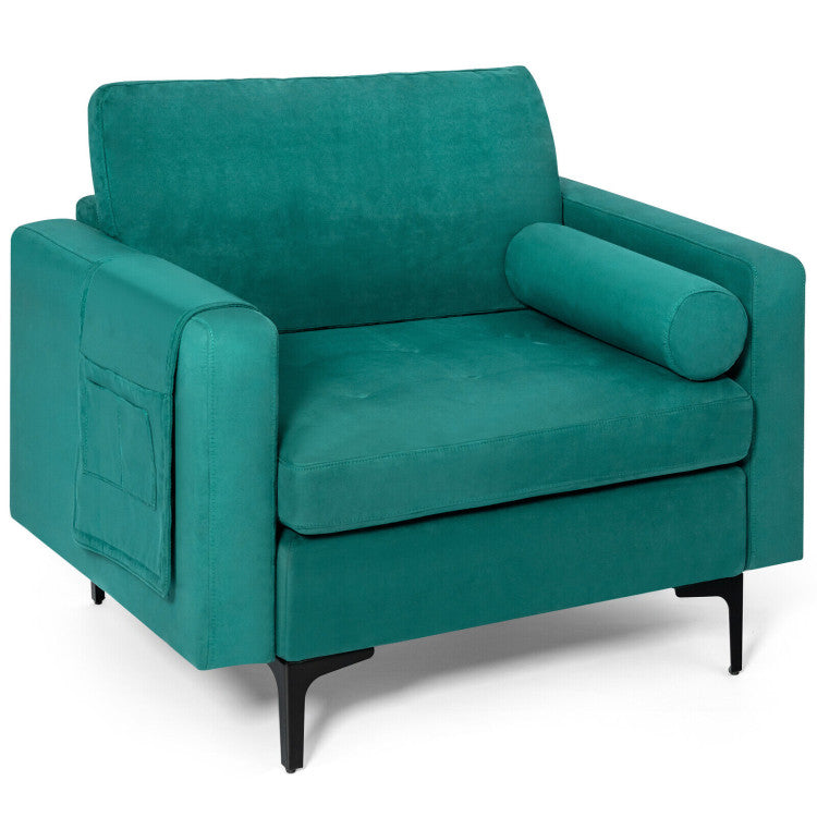 Folding Treadmill & Modern Accent Chair Set