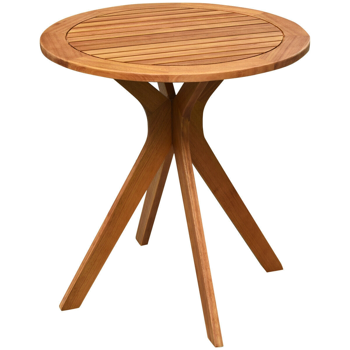 Patio End Table, Solid Wood - 24" Fir & Pine, Brown
