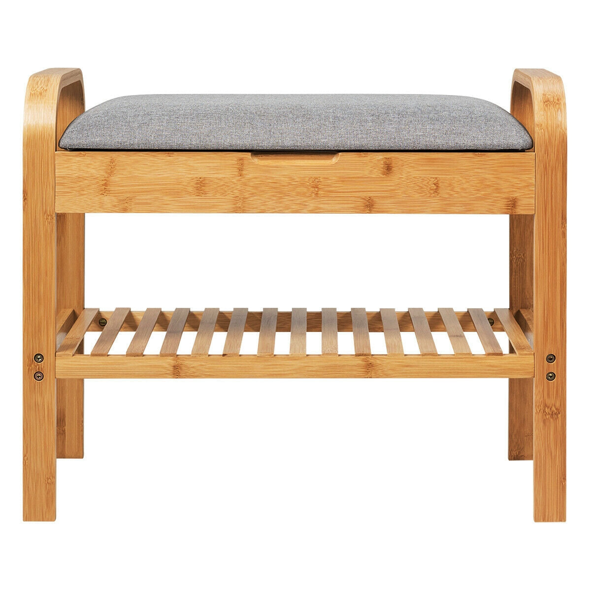 Shoe Rack Bench with Storage Shelf for Entryway Hallway Bedroom