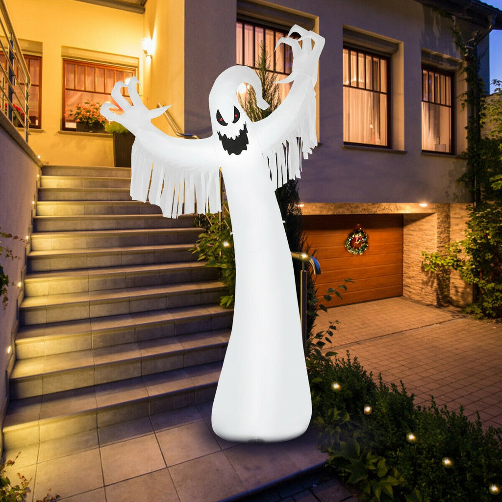 Cute Ghost Inflatable Halloween Decoration - 12 Feet with LED Lights & Blower - Variation of THIS Listing
