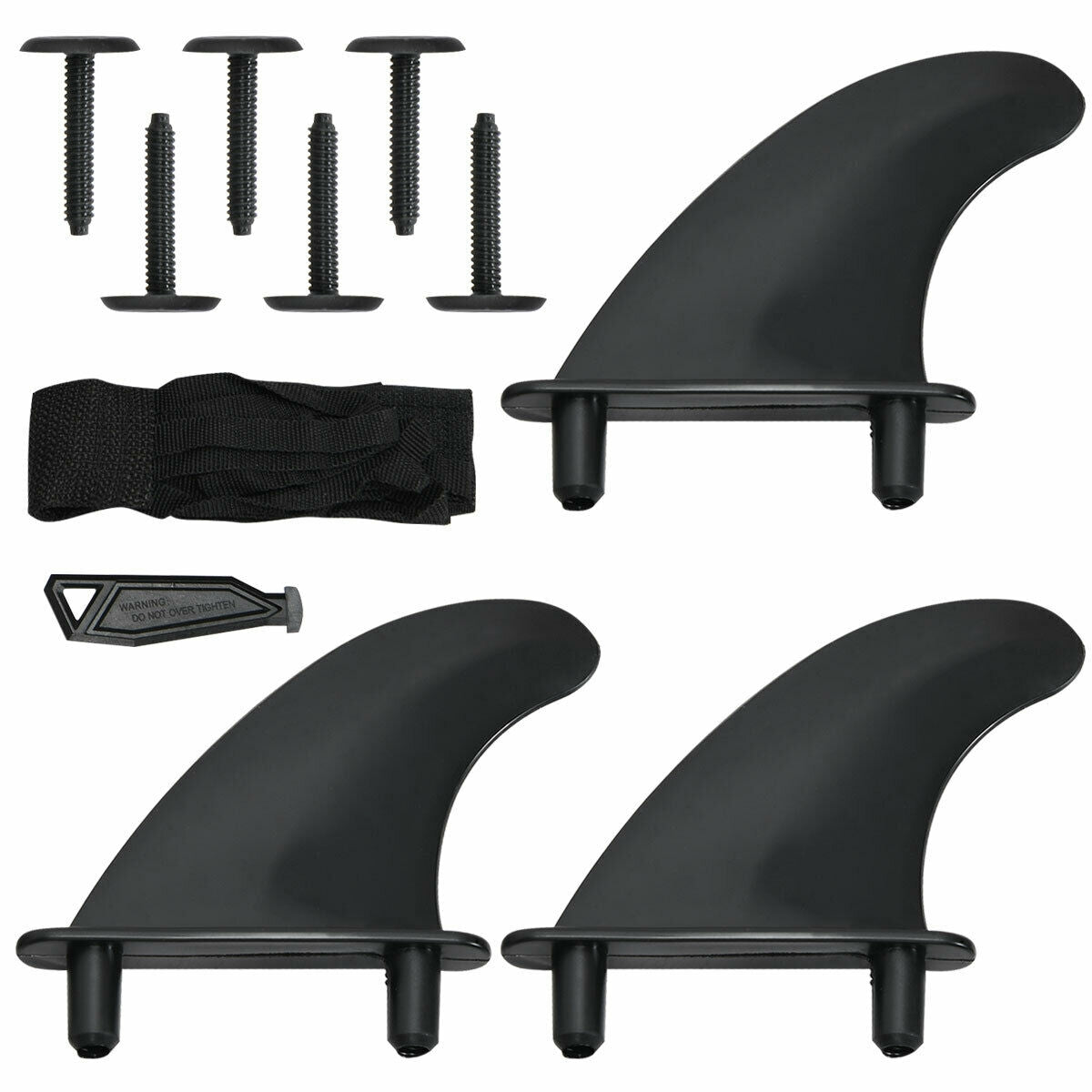 6 Feet Surfboard with Detachable Fins - Lightweight Body Board, Red - Costway