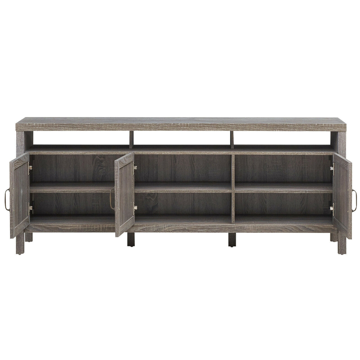 TV Stand for 65 Inch TVs with Storage Cabinets - Gray
