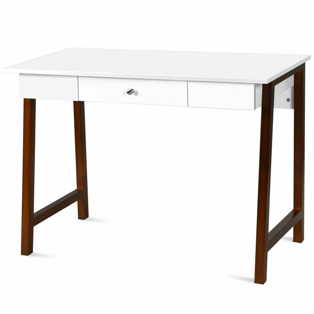 Computer Desk with Storage Drawers - Walnut