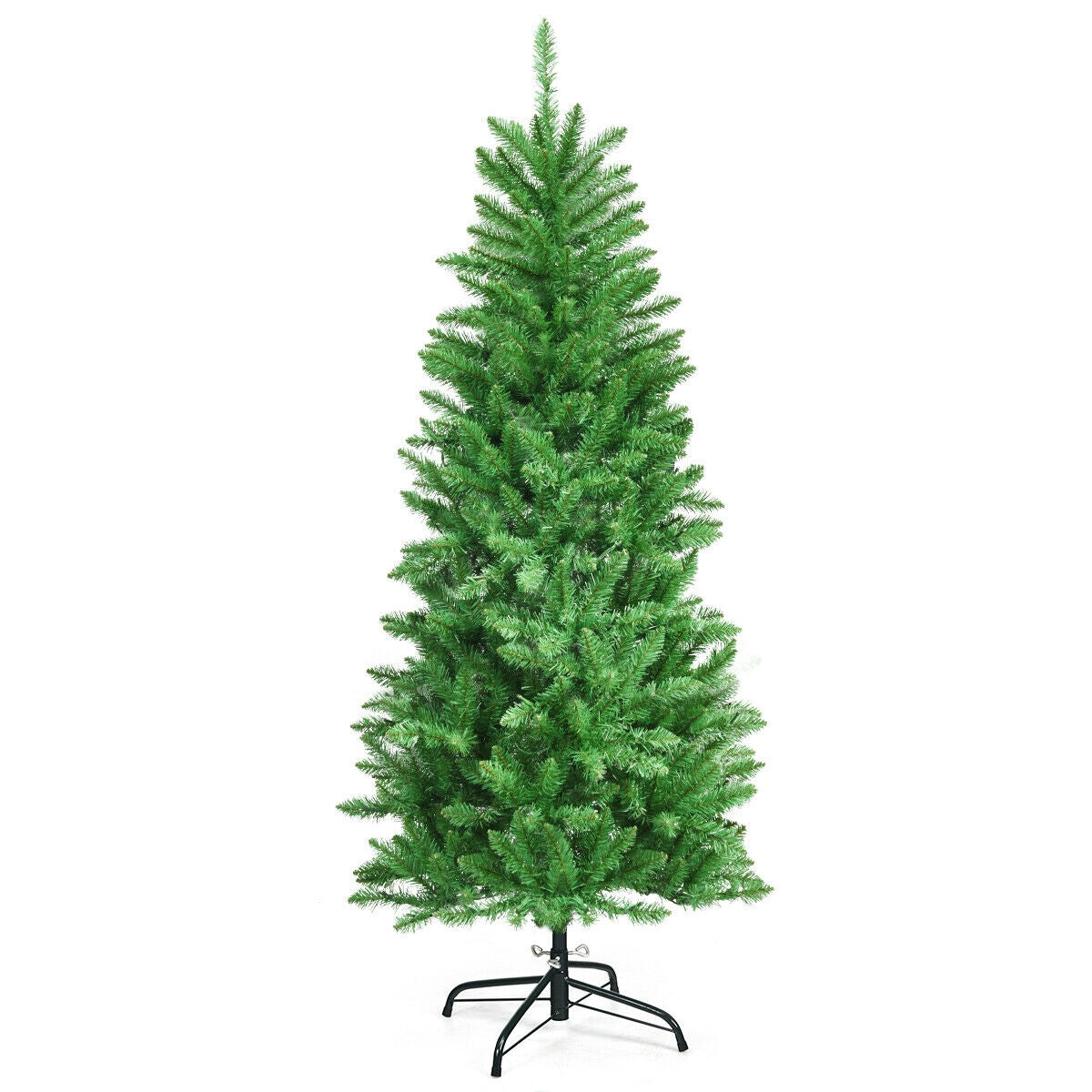 5 ft PVC Hinged Pre-lit Artificial Fir Christmas Tree with 150 Lights