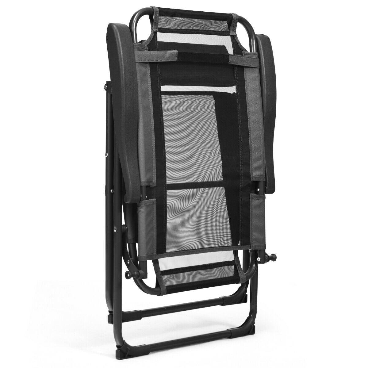 4 Pieces Patio Garden Adjustable Reclining Folding Chairs with