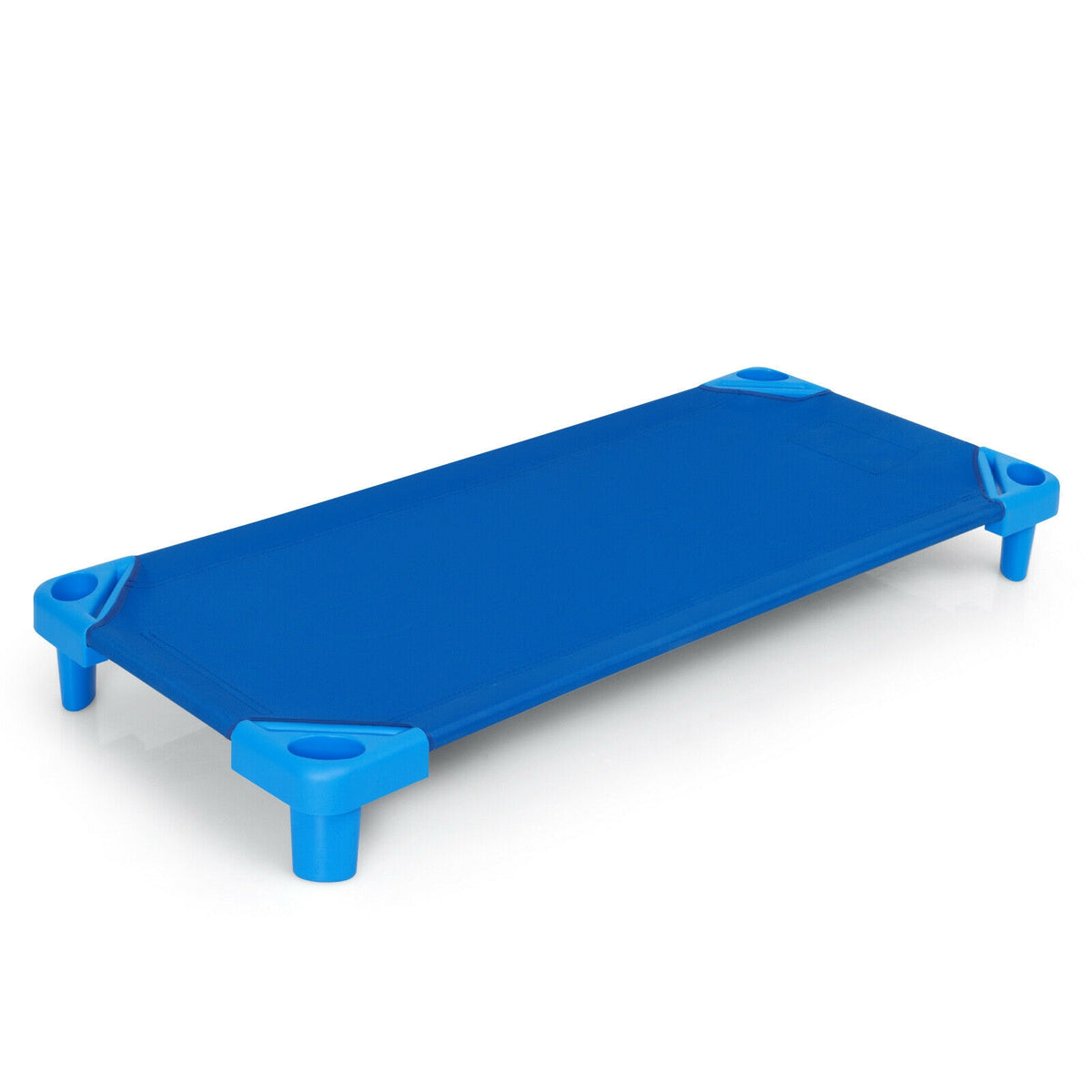 Kids Stackable Daycare Cot Set of 6 - 51 Inches, Blue, Detachable Oxford Cloth