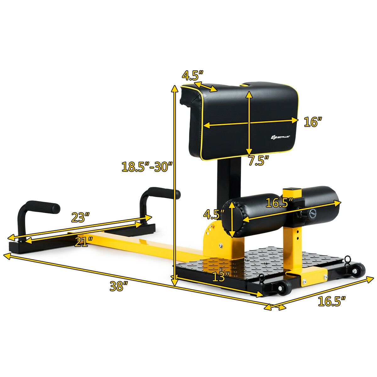 38 Inch 8-in-1 Multifunctional Home Gym Squat Equipment - Costway